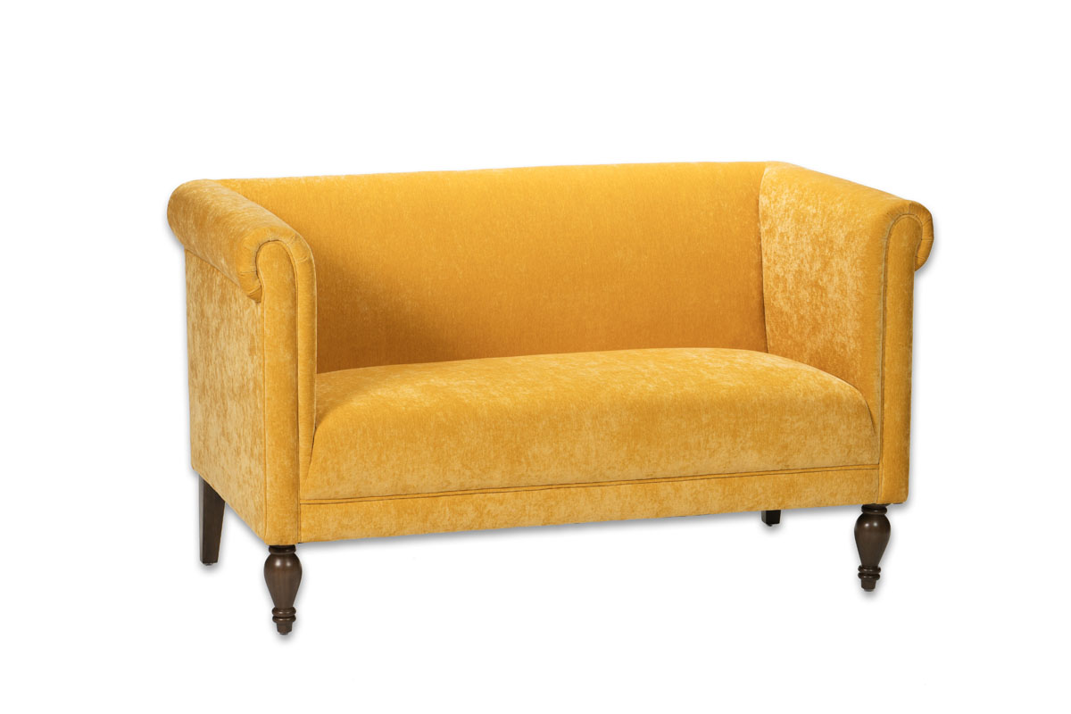 YELLOW VELVET LOVESEAT Canvas Event Furniture