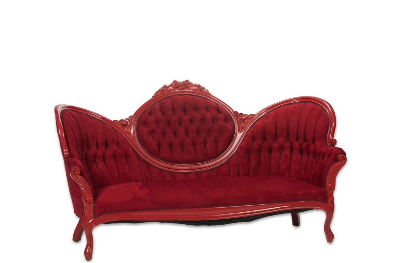 E 02 Red Victorian Sofa Canvas Event Furniture