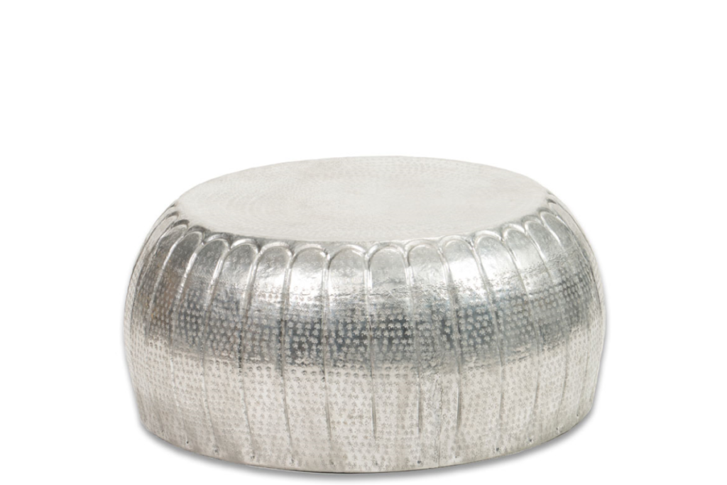 C02 ROUND SILVER HAMMERED COFFEE TABLE Canvas Event Furniture