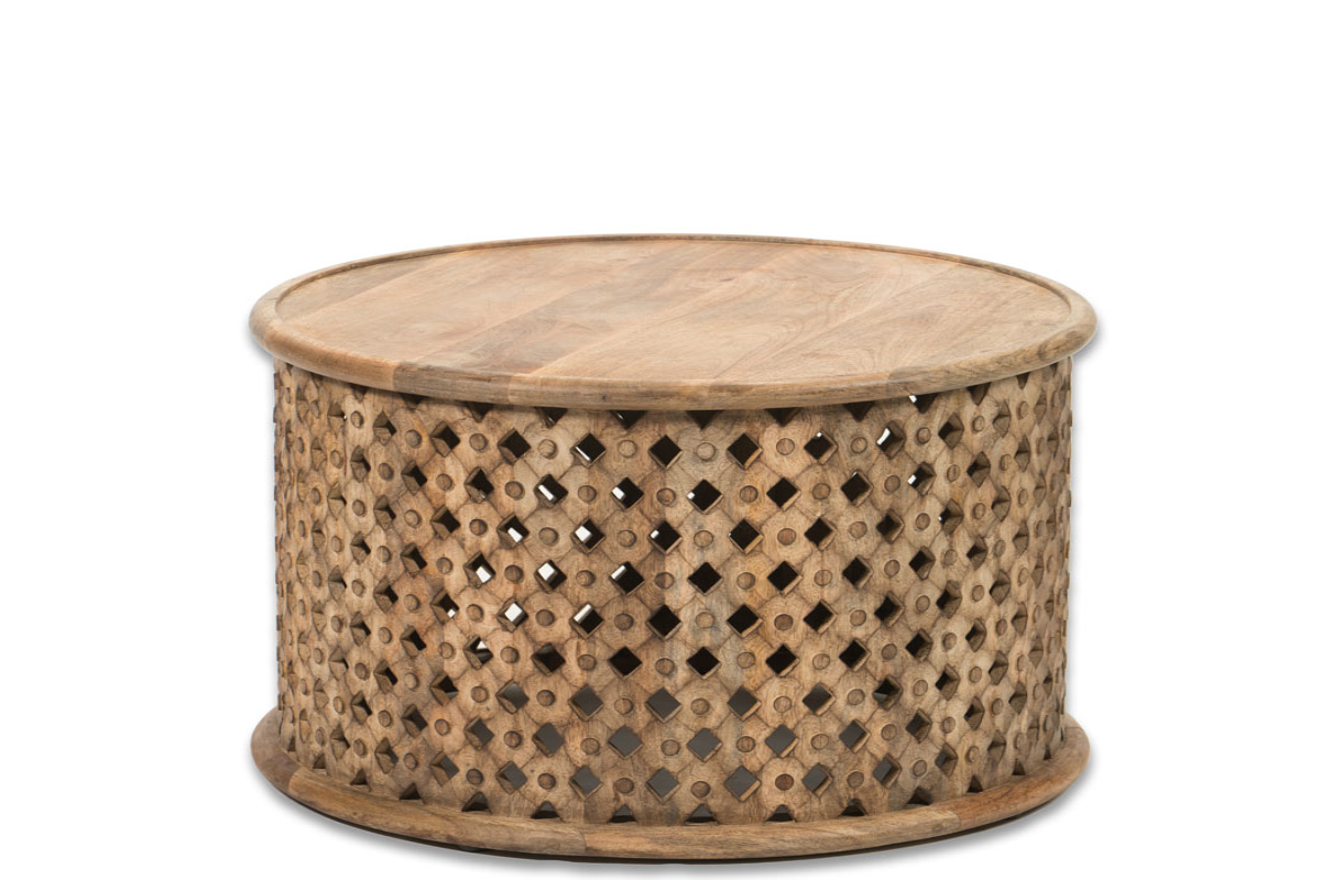 B-08 – ROUND WOODEN KNOB COFFEE TABLE – Canvas Event Furniture